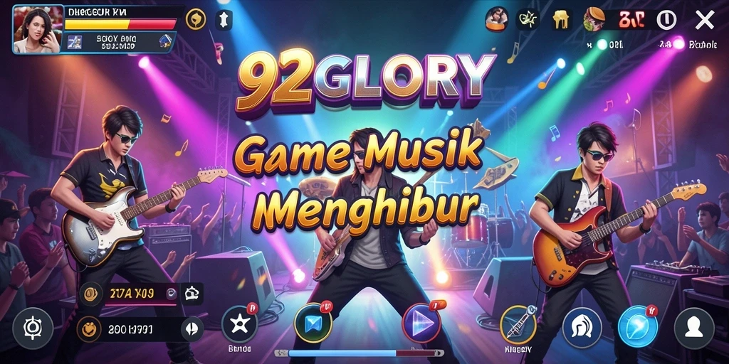 Gameplay menarik dari 92GLORY dengan banyak lagu.