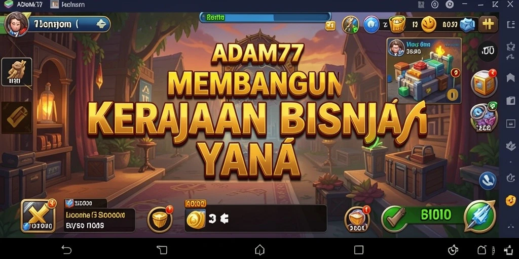 Screenshot utama menampilkan gameplay seru dalam membangun kerajaan bisnis.