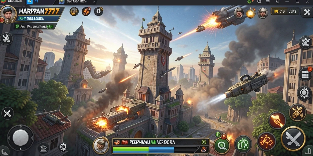 Tangkapan layar permainan Tower Defense yang mendebarkan di HARAPAN777.