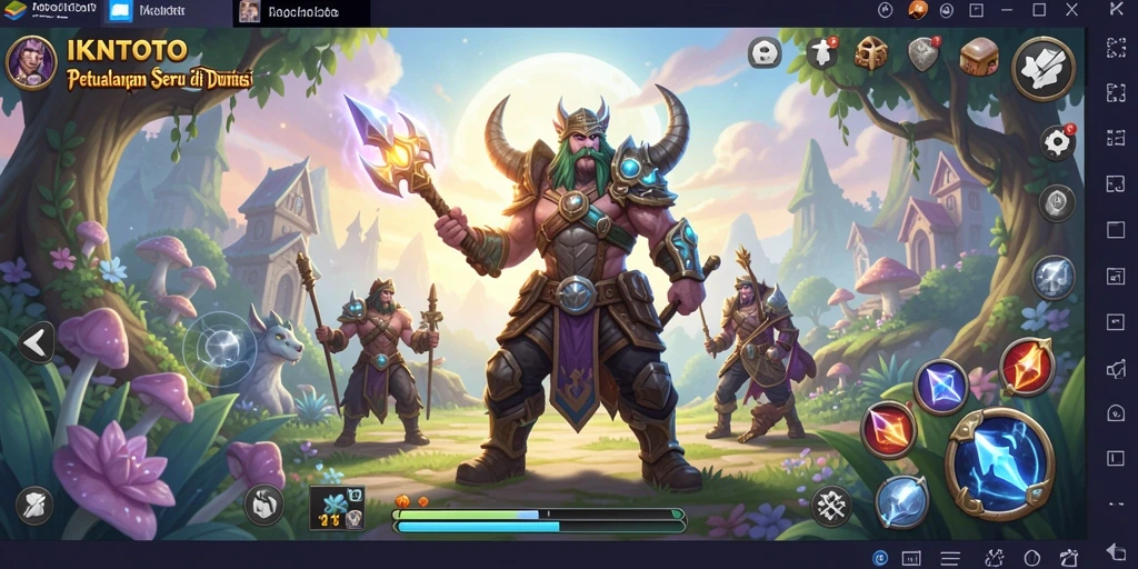 Screenshot gameplay IKNTOTO yang menunjukkan eksplorasi dunia petualangan.