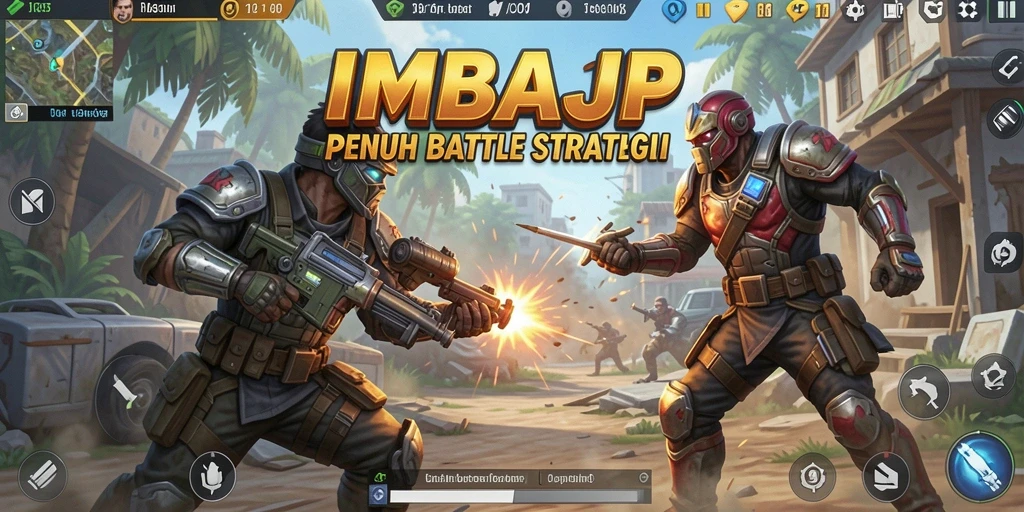 Tampilan gameplay seru dari IMBAJP dalam pertempuran Battle Royale.