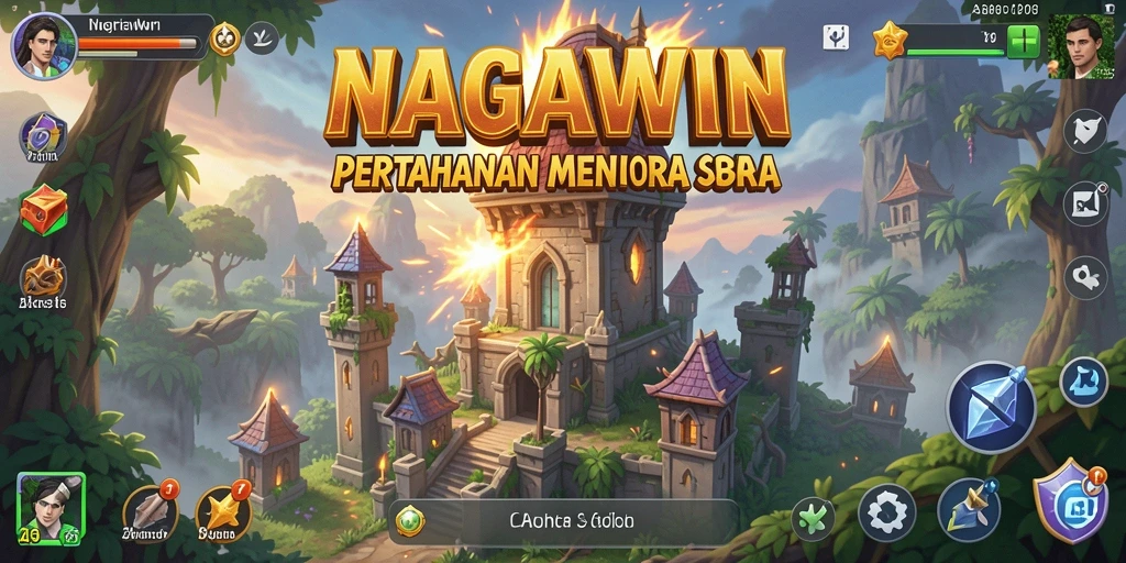 Screenshot gameplay menegangkan NAGAWIN dalam aksi Tower Defense.