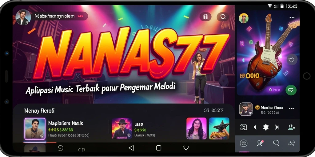 Tangkapan layar NANAS777 menampilkan antarmuka permainan musik yang menarik.