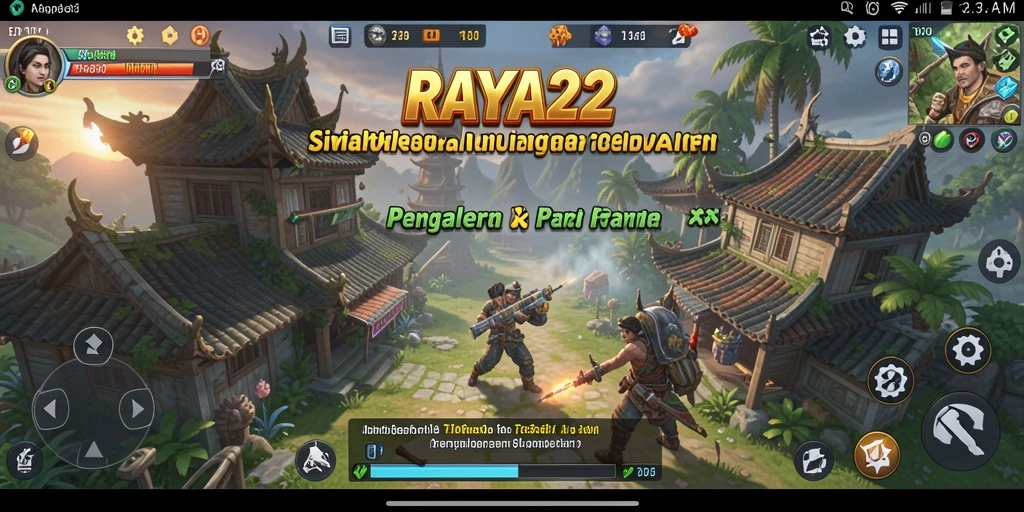 Tampilan gameplay menawan dari RAYA22 yang menampilkan simulasi interaktif.