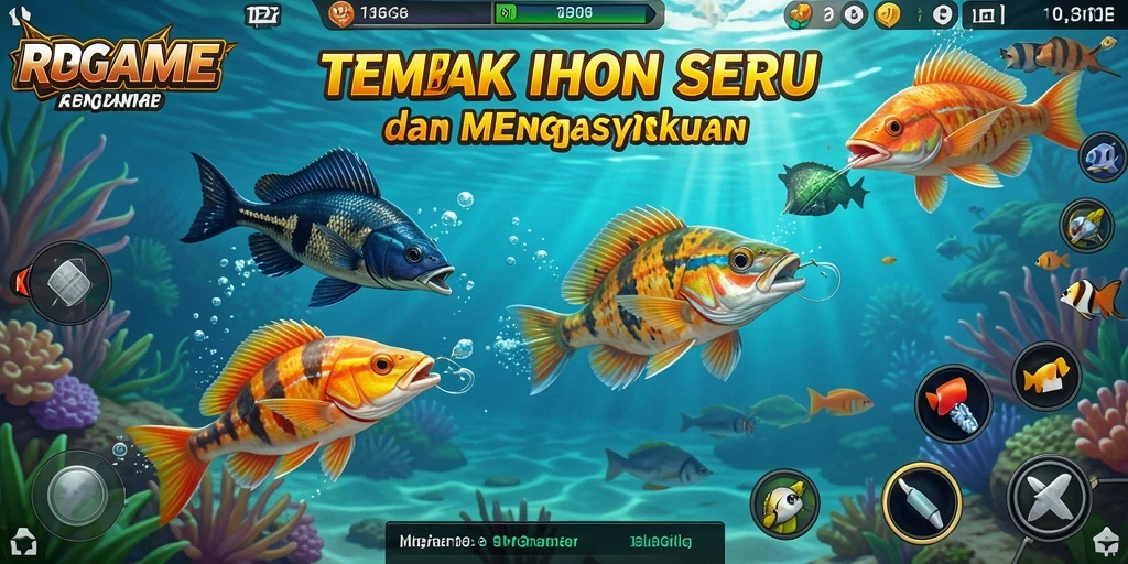 Screenshot RPGAME menampilkan aksi seru dalam menangkap ikan.