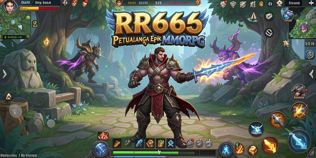 Tampilan gameplay MMORPG yang menarik dan interaktif di RR666.