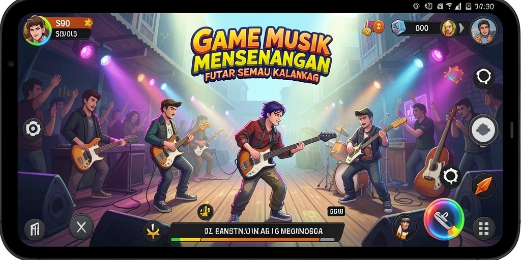 Tampilan gameplay menarik dari S80 dengan berbagai lagu dan mode permainan.