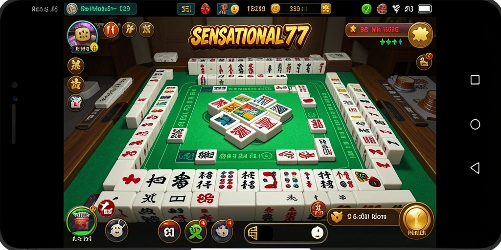 Tampilan gameplay Mahjong yang seru dan mengasyikkan.