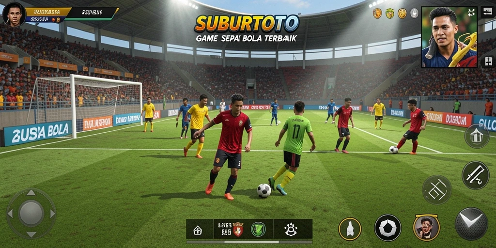 Gameplay menarik SUBURTOTO dengan aksi pertandingan sepak bola.